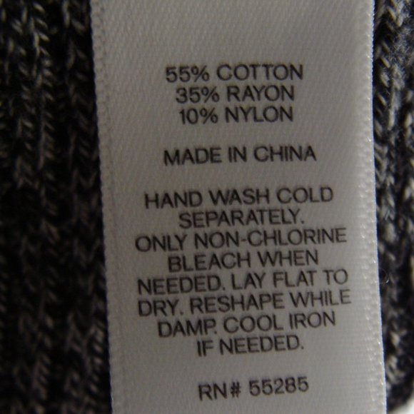 EXPRESS Gray & Black Marled 1/2 Sleeve ROUNDED Hem SWEATER Sz X-SMALL (XS) - Picture 5 of 6